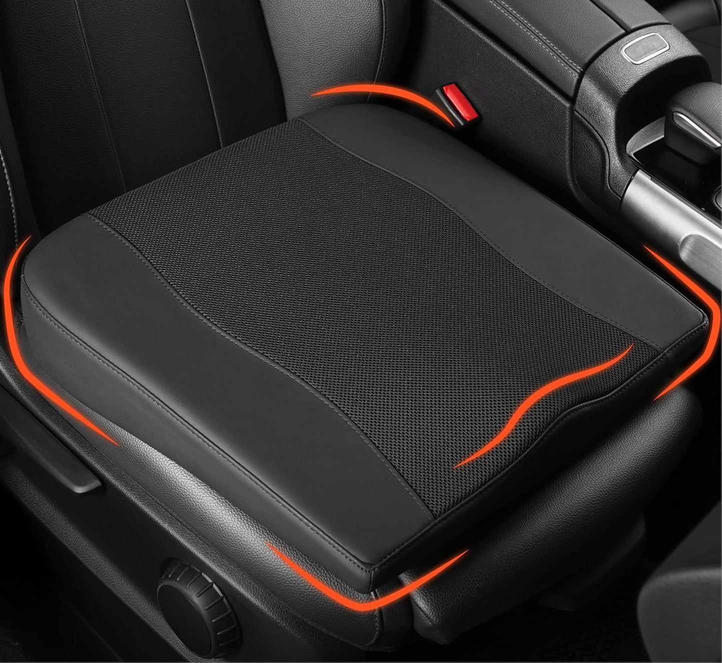 Lofty Aim Car Seat Cushion, Comfort Memory Foam Car Cushions for Driving - Sciatica & Lower Back Pain Relief, Driver Seat Pillow for Auto, Office Chair, Wheelchair - Black