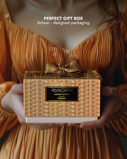 96NORTH Luxury Vanilla Soy Candles | Large 3 Wick Jar Candle | Up to 50 Hours Burning Time | 100% Natural Soy Wax | Relaxing Aromatherapy Aesthetic Candle | Housewarming Gift for Men and Women