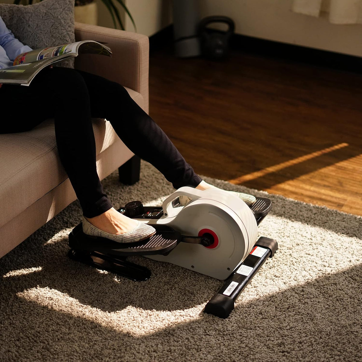 Sunny Health & Fitness Under Desk Pedal Elliptical Machine Leg Exerciser