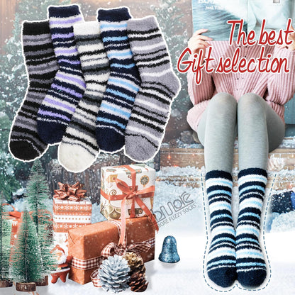 EBMORE Womens Fuzzy Socks Slipper Fluffy Cozy Comfy Cabin Plush Warm Winter Sleep Home Soft Socks