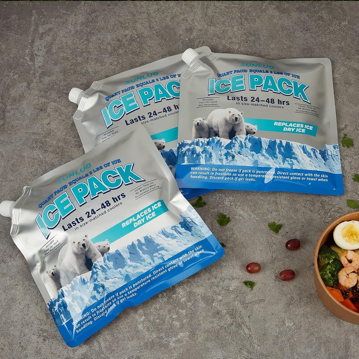 Cooler Ice Packs Reusable Ice Packs for Coolers Long Lasting Freezer Packs for Cooler Bag, Lunch Bags, Cooler Backpacks