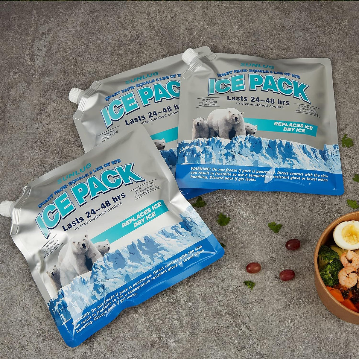 Cooler Ice Packs Reusable Ice Packs for Coolers Long Lasting Freezer Packs for Cooler Bag, Lunch Bags, Cooler Backpacks