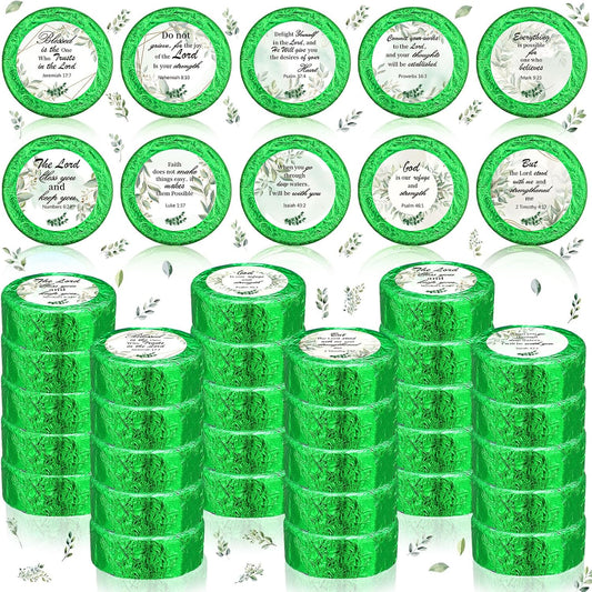Siifert Shower Steamers Aromatherapy 50 Pack Bulk Eucalyptus Leaf Shower Steamer with Bible Verse Christian Gifts for Adults Her Mom Him Home Spa Gym Natural Essential Oil Self Care Relaxation