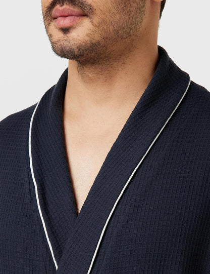 Amazon Essentials Men's Lightweight Cotton Waffle Bathrobe (Available in Big & Tall)