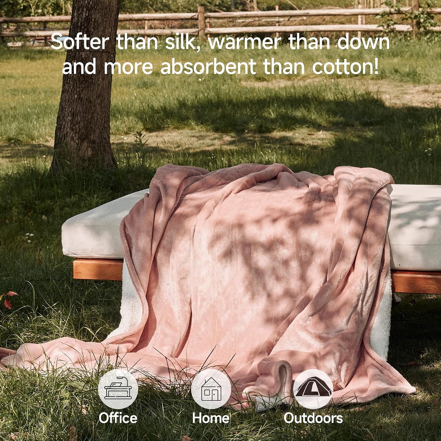GOTCOZY Heated Throw Blanket, 50''X60'' - Soft Silky Plush Electric Blanket with 4 Heating Levels & 3 Hour Auto Off, ETL Certified, Machine Washable (Grey)