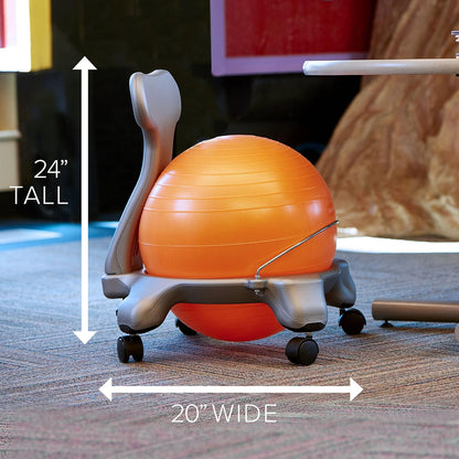 Gaiam Classic Balance Ball Chair – Ergonomic Stability Chair for Desk & Office | Yoga Ball Seat with Base, Air Pump, & Exercise Guide | Improves Posture & Core Strength (300 lb Capacity)