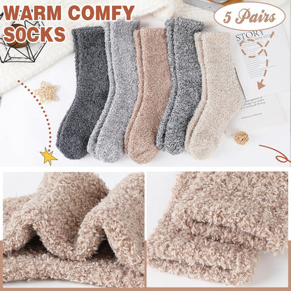 EBMORE Womens Fuzzy Socks Slipper Fluffy Cozy Comfy Cabin Plush Warm Winter Sleep Home Soft Socks