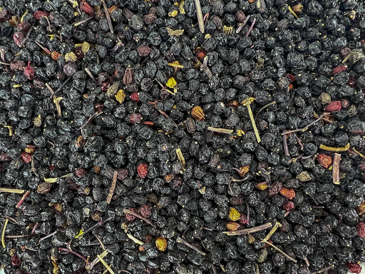 U.S. Wellness Naturals Elderberries – 1lb (Real Wild Harvest) | 100% USDA Certified Organic | Bulk Black Dried Elderberry | for Making Elder Syrup, Gummies, Tea - Raw Vegan Sambucus Nigra