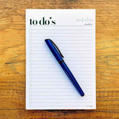 To Do List Notepad - 2 Pack, A5 Size (8.3"x5.8") Premium Thick Paper With Cardboard Back Support, Undated Daily Planner Notepad, Daily To Do List Notebook, Ruled Pages, Checkboxes, Deadline Column.