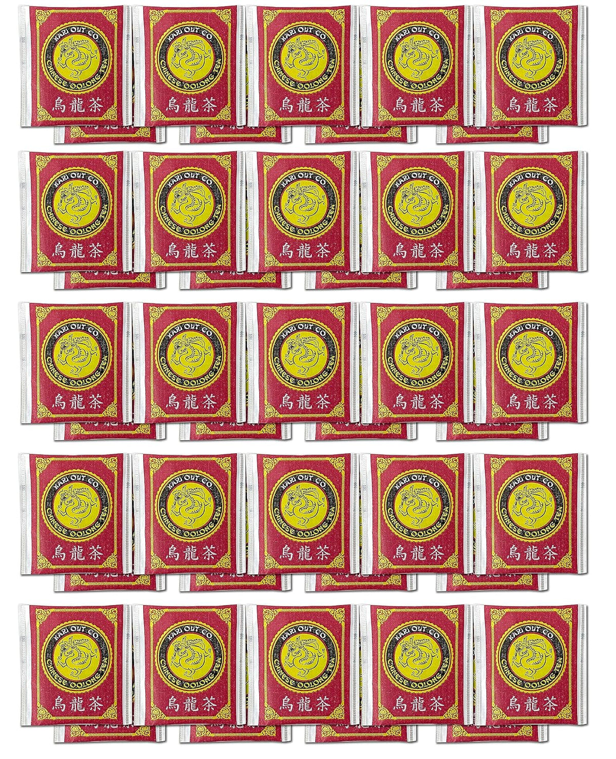 Crait Kari Out Chinese Restaurant Tea Individually Wrapped Oolong Tea Bags, Chinese Tea Bags, Pack of 45