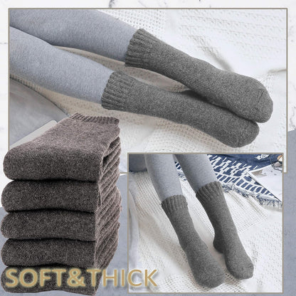 EBMORE Merino Wool Socks for Women Hiking Thermal Warm Winter Thick Boot Cozy Crew Comfy Work Socks for Ladies 5 Pairs
