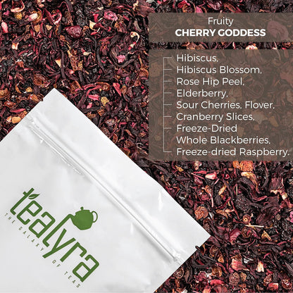 Tealyra | Cherry Goddess Loose Leaf Herbal Fruit Tea, 110g (4 oz)