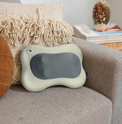 Zyllion Shiatsu Back and Neck Massager with Heat - 3D Electric Kneading Deep Tissue Massage Pillow for Muscle Pain Relief, Black, ZMA-13