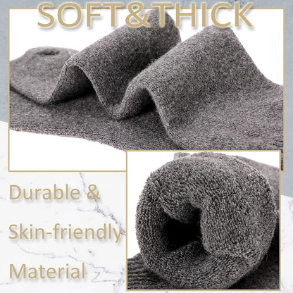 EBMORE Merino Wool Socks for Women Hiking Thermal Warm Winter Thick Boot Cozy Crew Comfy Work Socks for Ladies 5 Pairs