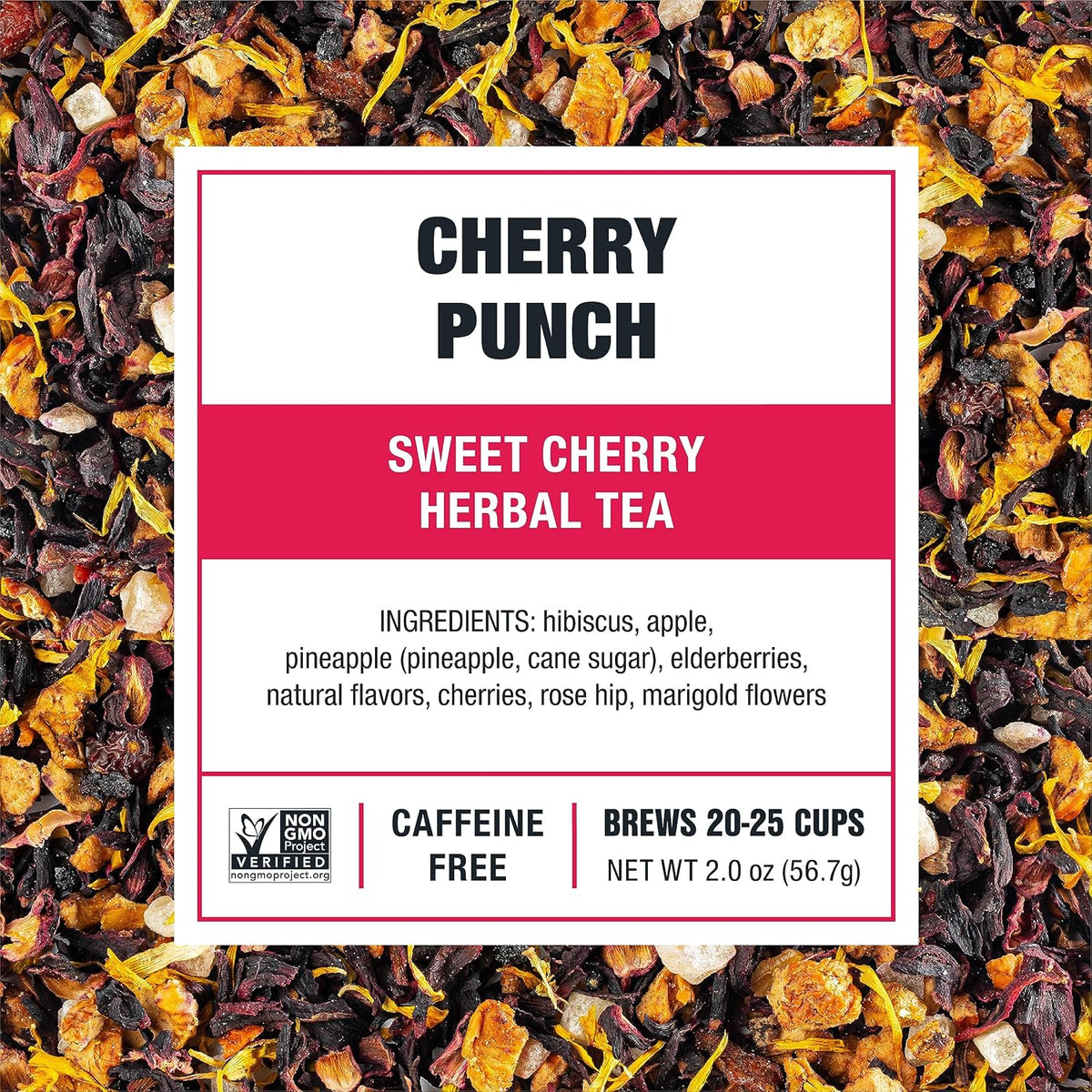 Tiesta Tea - Cherry Punch, Loose Leaf, Sweet Cherry Herbal Tea, 2oz