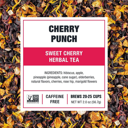 Tiesta Tea - Cherry Punch, Loose Leaf, Sweet Cherry Herbal Tea, 2oz