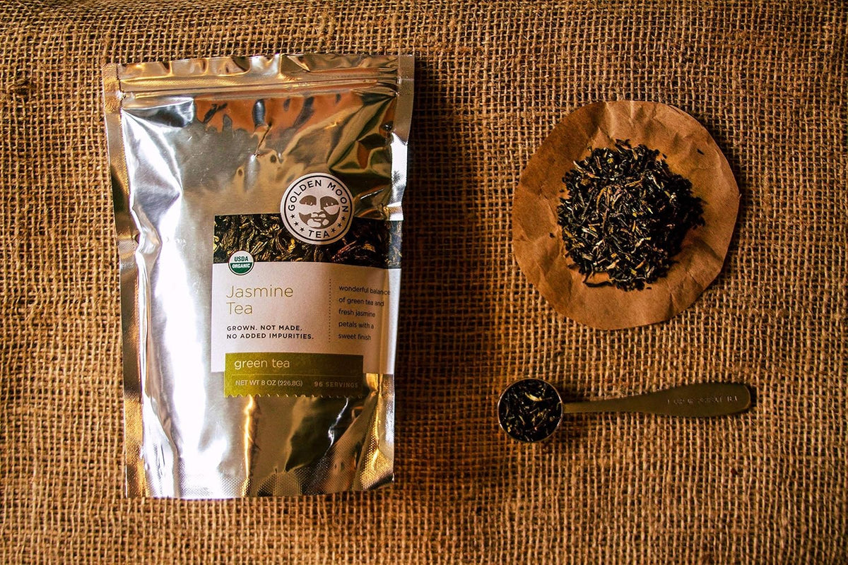 Golden Moon Organic Jasmine (96 Servings) Loose Leaf Tea