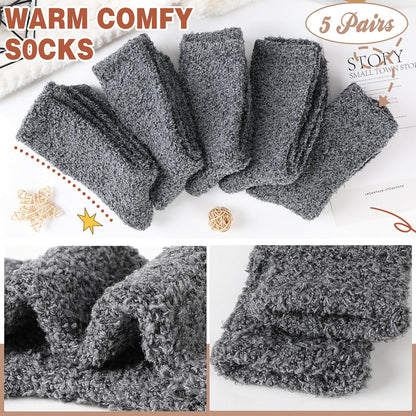 EBMORE Womens Fuzzy Socks Slipper Fluffy Cozy Comfy Cabin Plush Warm Winter Sleep Home Soft Socks